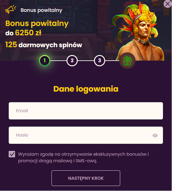 zarejestrować się w Bizzo Casino